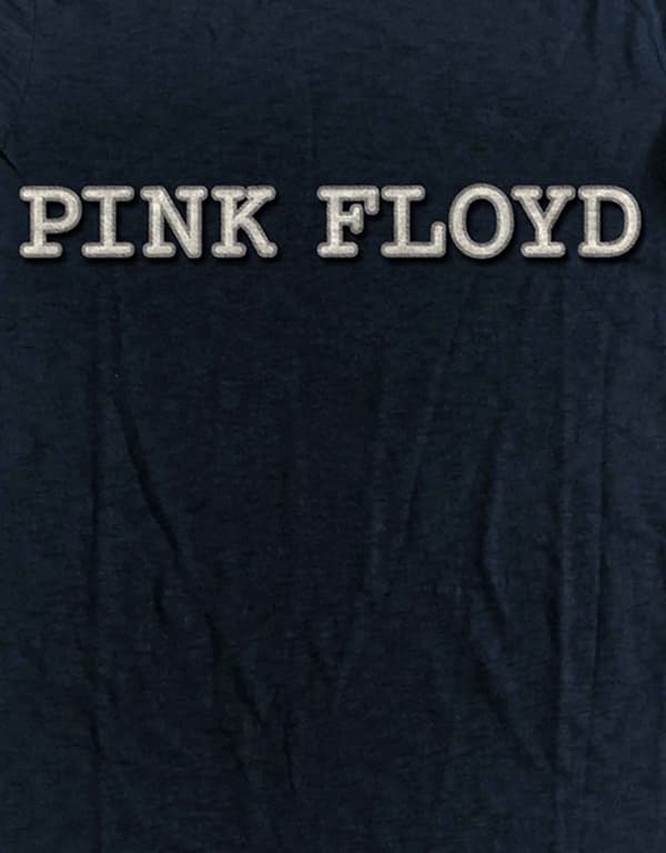 Pink Floyd T Shirt Dark side of the moon Applique Logo Official Mens Blue