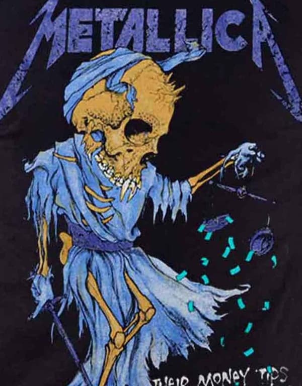 Metallica T Shirt Doris band logo Official Mens Black
