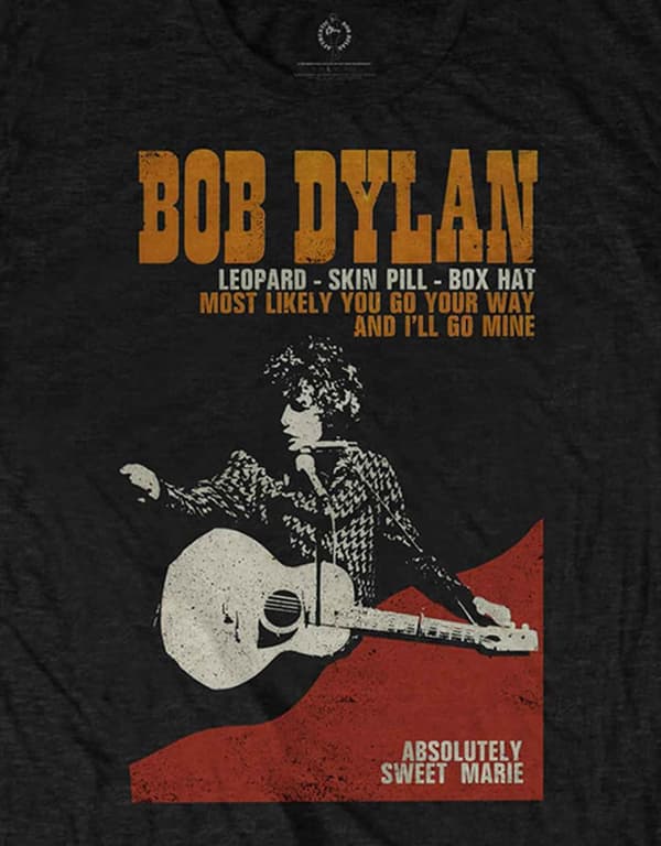 Bob Dylan T Shirt Absolutely Sweet Marie Official Mens Black