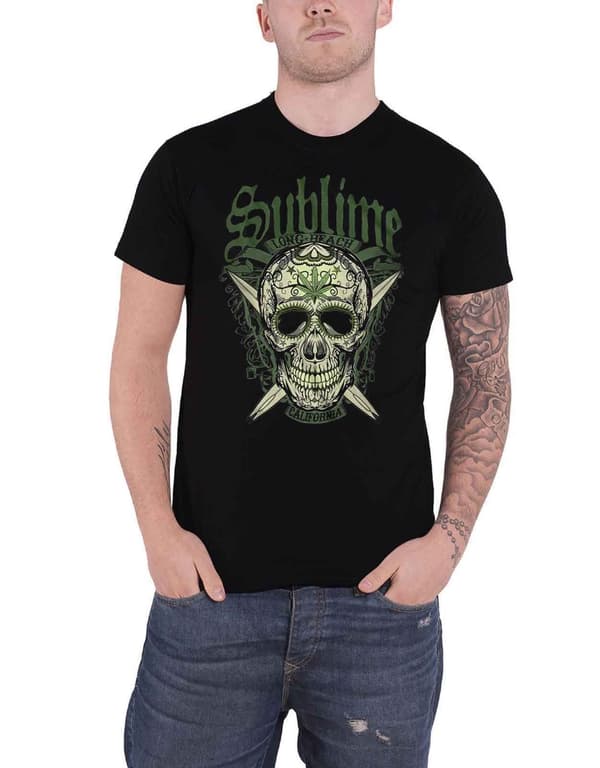 Sublime T Shirt Long Beach California Band Logo Official Mens Black