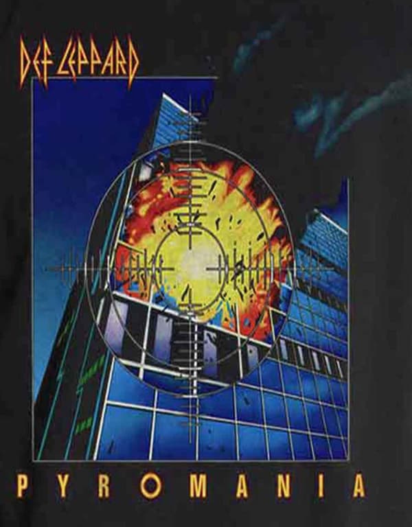 Def Leppard T Shirt Pyromania Album cover Official Mens Black