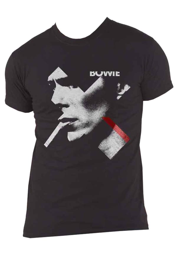 David Bowie T Shirt X Smoking portrait Red Official Mens Black