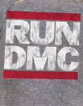 Miniatyrbild 2 av 4: Run DMC T Shirt Classic Band Logo Official Womens Grey Skinny Fit Burnout