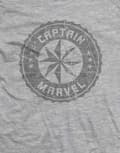 Miniatyrbild 3 av 4: Captain Marvel T Shirt Distressed Circle Logo Official Marvel Comics Mens Grey