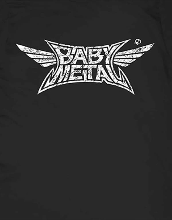 Babymetal T Shirt Distressed Band Logo Official Mens Black