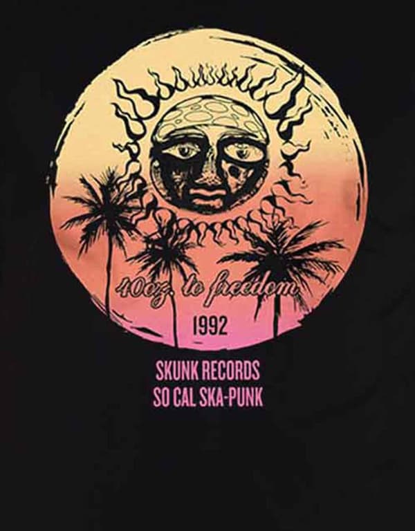 Sublime T Shirt Skunk Records So Cal Ska Punk Logo Official Mens Black