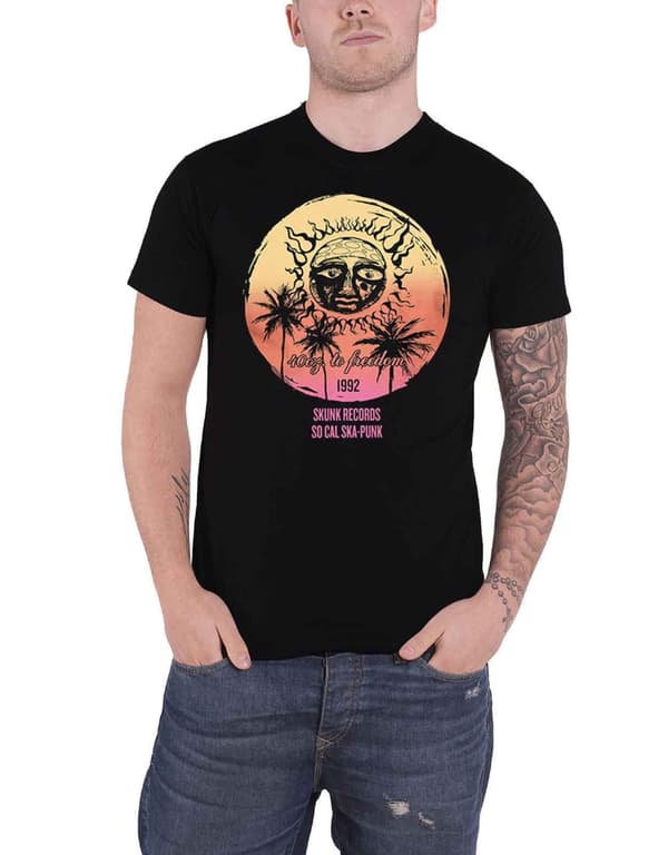 Sublime T Shirt Skunk Records So Cal Ska Punk Logo Official Mens Black