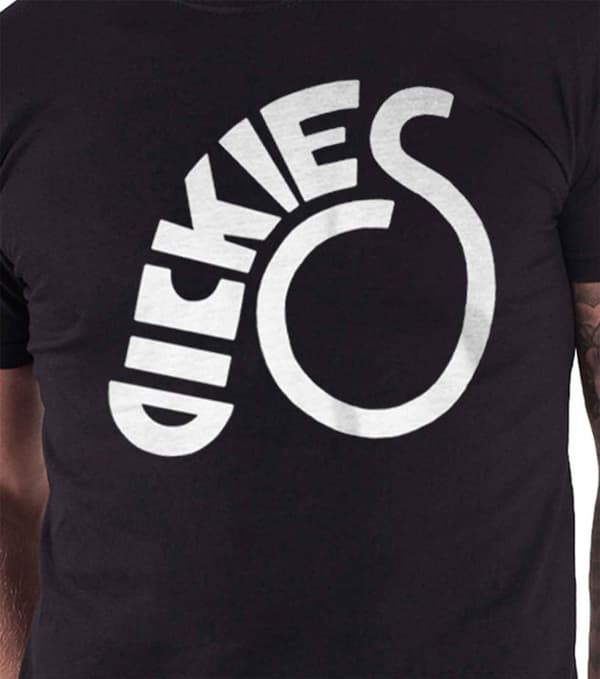 The Dickies T Shirt band Logo Official Mens Black