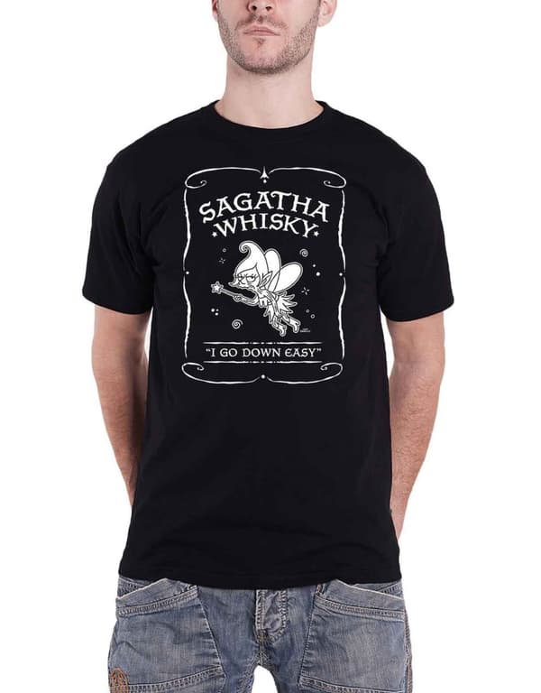 Disenchantment T Shirt Sagantha Whiskey Logo Official Mens Black