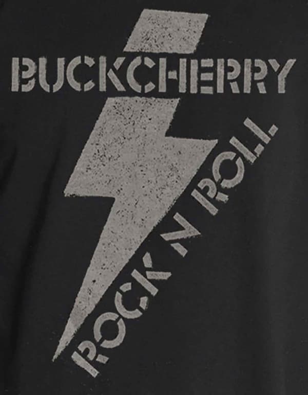 Buckcherry T Shirt Bolt Rock N Roll Distressed Band Logo Official Mens Black