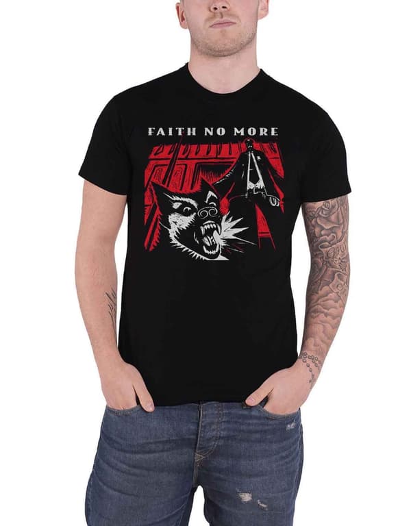 Faith No More T Shirt King For A Day Band Logo Official Mens Black Black S