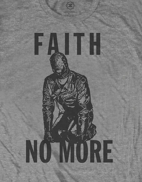 Faith No More T Shirt Gimp Band Logo Official Mens Grey