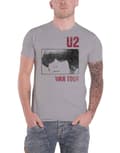 Miniatyrbild 1 av 4: U2 T Shirt War Tour Band Logo Official Mens Grey