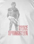 Miniatyrbild 3 av 4: Bruce Springsteen T Shirt Hologram Distressed Logo Official Mens White