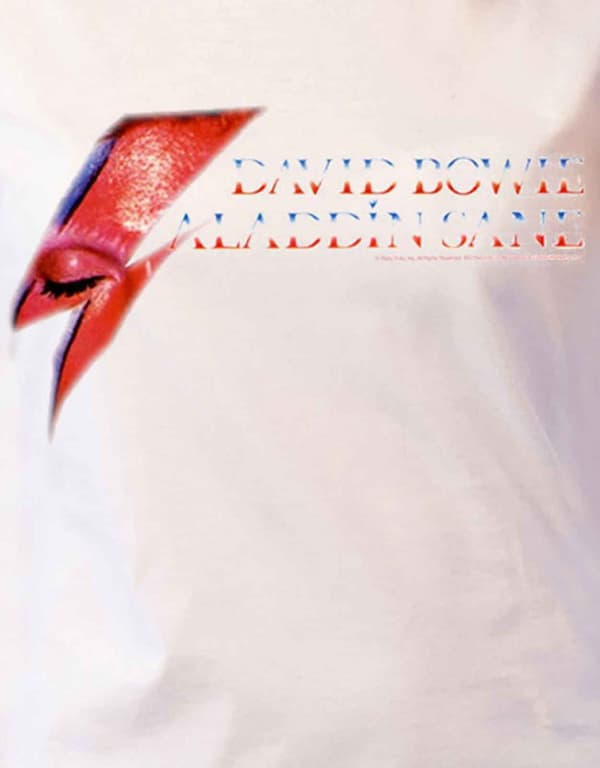 David Bowie T Shirt Aladdin Sane Eye Flash Official Womens White Skinny Fit