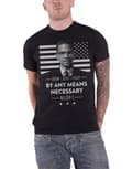 Miniatyrbild 1 av 4: Malcolm X T Shirt By Any Means Necessary Freedom Flag Official Mens Black
