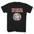 Miniatyrbild 1 av 4: Nirvana T Shirt Distressed Band Logo Smile Nevermind Official Mens Black