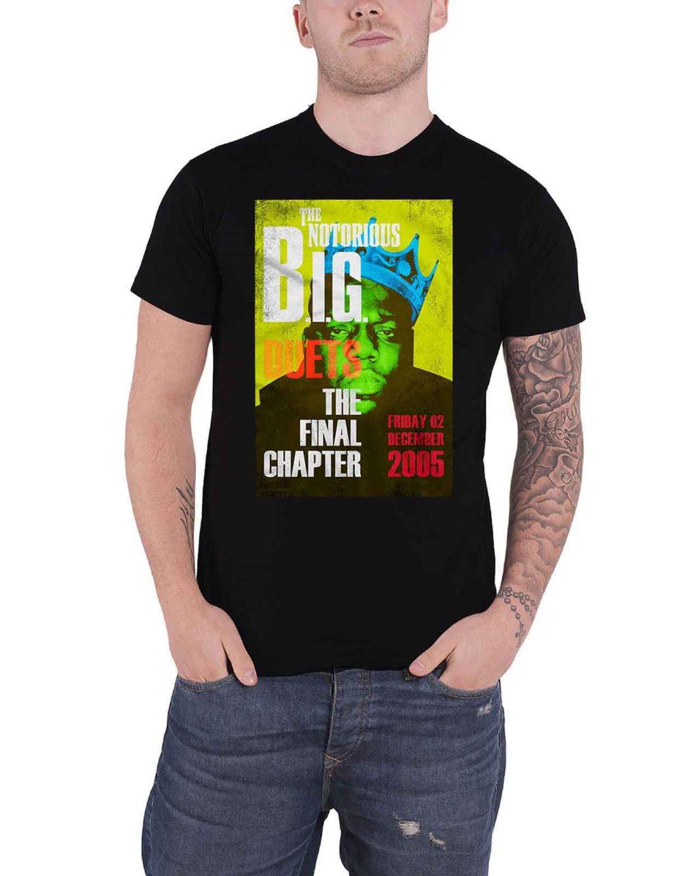 Biggie Smalls T Shirt Duets the Final Chapter Notorious BIG Official Mens Black