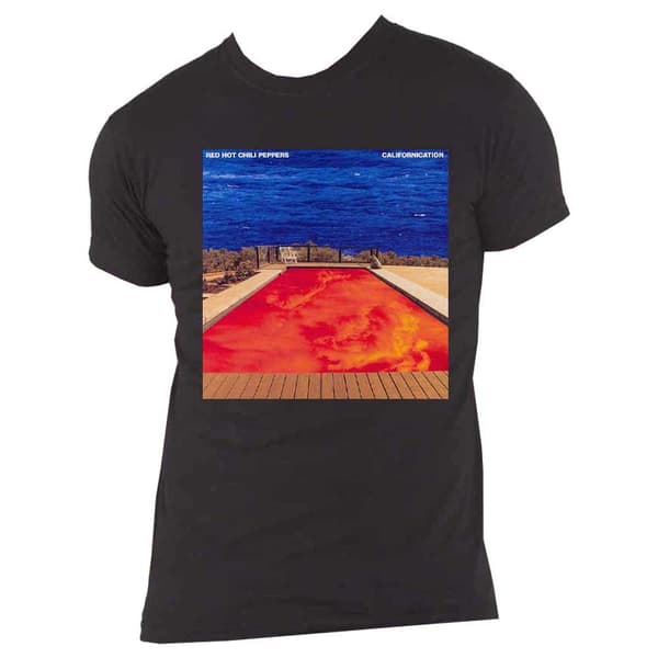 Red Hot Chili Peppers T Shirt Californication Band Logo Official Mens Black
