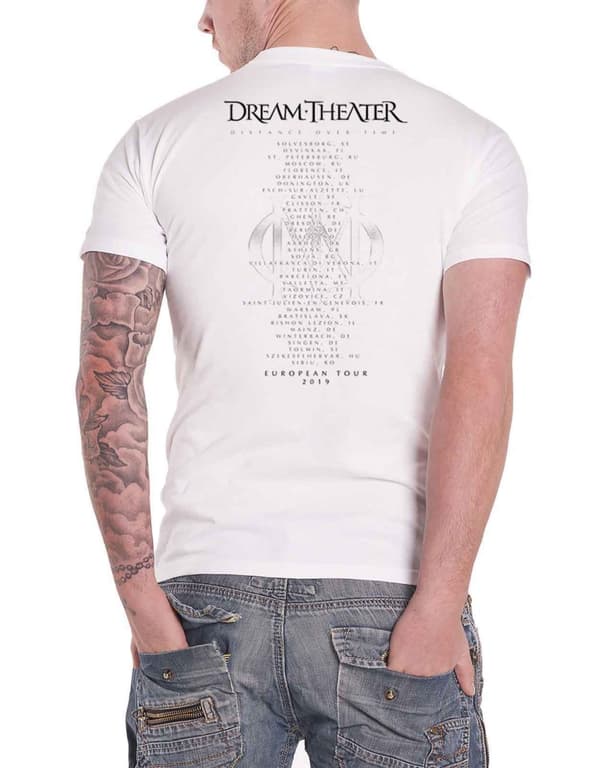 Dream Theater T Shirt Distance over Time Tour Skull Fade Out Official Mens