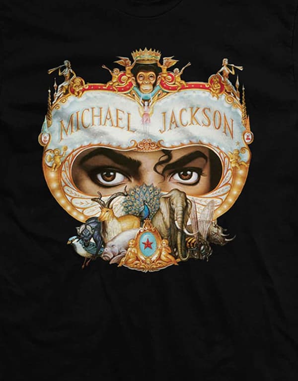 Michael Jackson T Shirt Dangerous Logo Official Mens Black