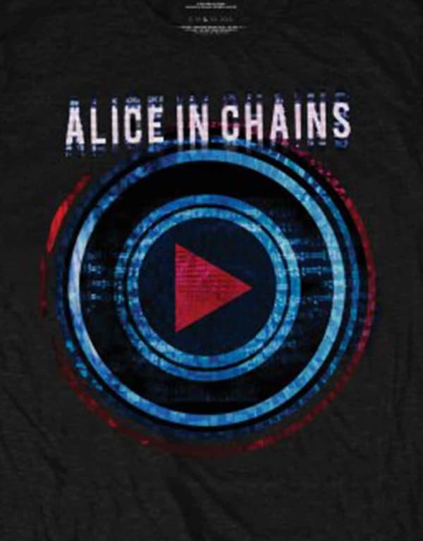 Alice In Chains T Shirt Played Band Logo Official Mens Black