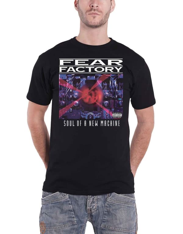 Fear Factory T Shirt Soul Of A Machine Band Logo Official Mens Black