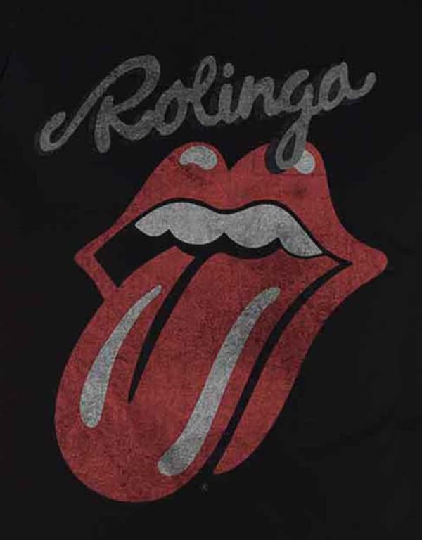 The Rolling Stones T Shirt Rolinga Band Logo Official Mens Black