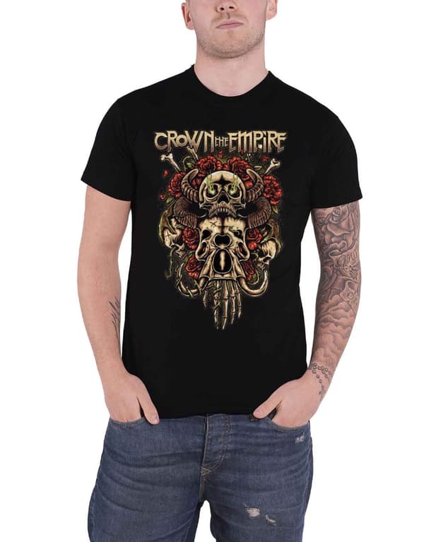 Crown The Empire T Shirt Sacrifice Band Logo Official Mens Black