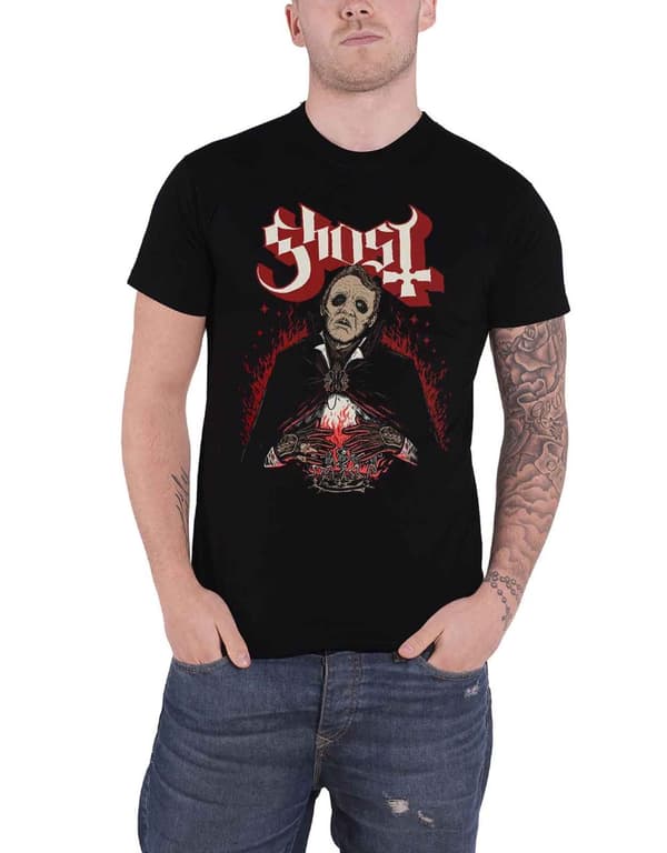 Ghost T Shirt Danse Macabre band Logo Official Mens Black Black L