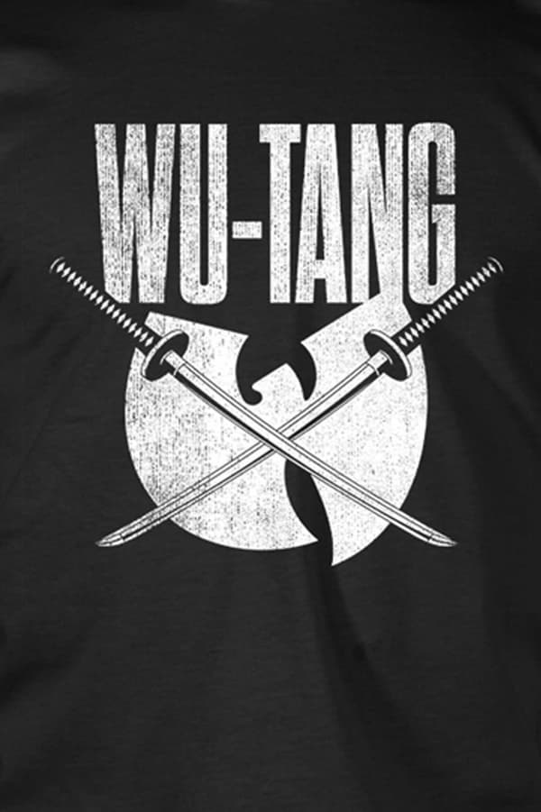 Wu tang Clan T Shirt Katana distressed logo Official Mens Black