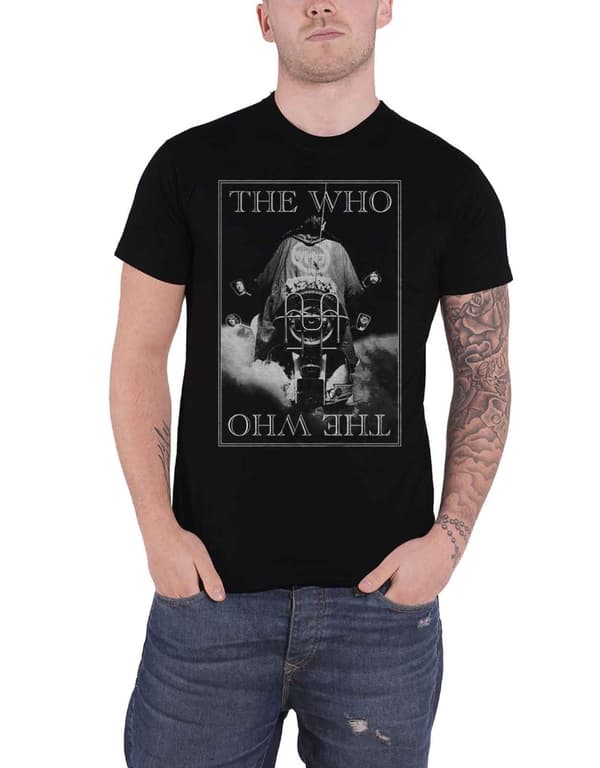 The Who T Shirt Quadrophenia Classic Band Logo Official Mens Black