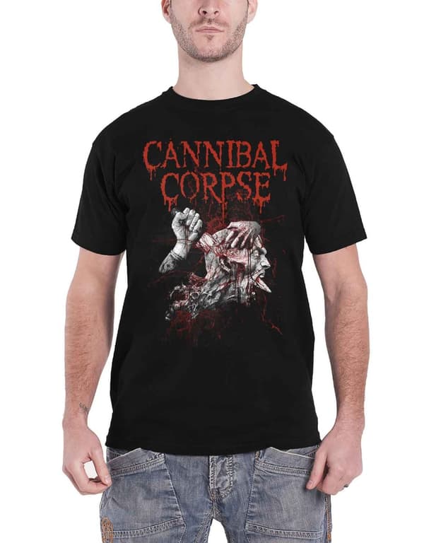 Cannibal Corpse T Shirt Stabhead 2 Band Logo Official Mens Black