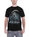 Miniatyrbild 1 av 4: Grim Reaper T Shirt Walking In The Shadows Band Logo Official Mens Black
