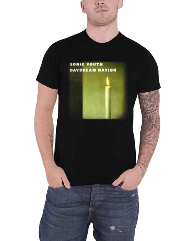 Sonic Youth T Shirt Daydream Nation Album band Logo Official Mens Black