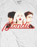 Miniatyrbild 3 av 4: Blondie T Shirt Band Logo Parallel Lines Halftone portraits Official Mens White