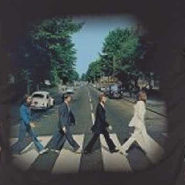 The Beatles T Shirt Abbey Road Crossing Iconic Band Logo Official Mens Black