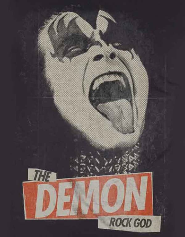 KISS T Shirt The Demon Rock God Gene Simmons Official Mens Black