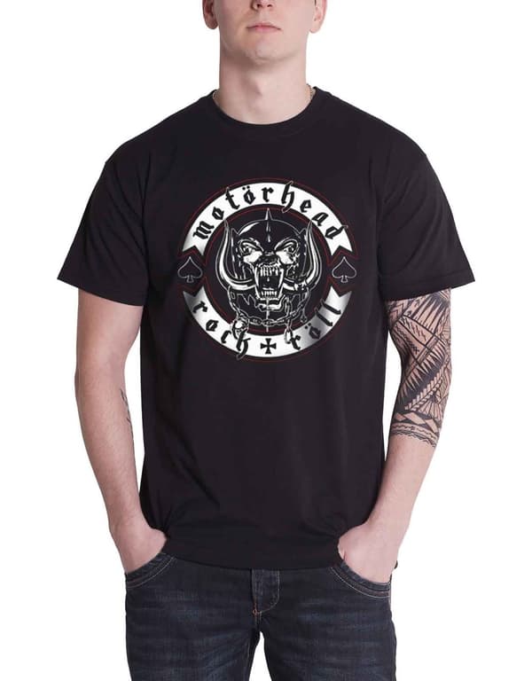 Motorhead T Shirt England War Pig Biker Badge Band Logo Official Mens Black Black L