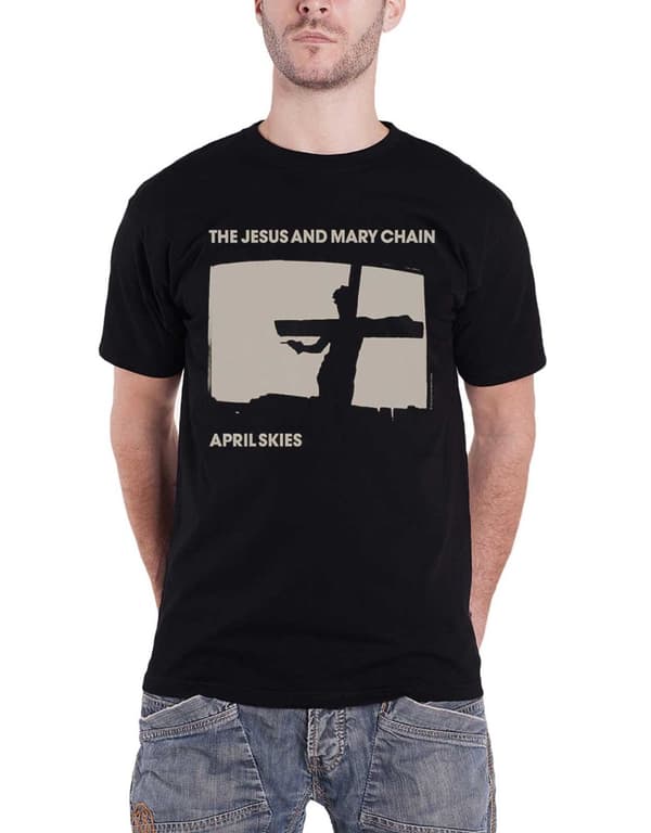 The Jesus And Mary Chain T Shirt April Skies Band Logo Official Mens Black Black M