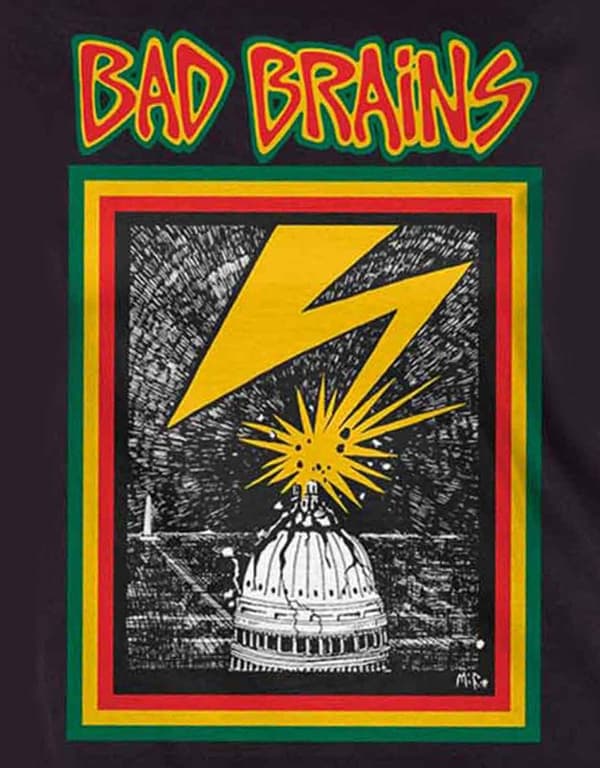 Bad Brains T Shirt Capitol Band Logo Punk Official Womens Skinny Fit Black