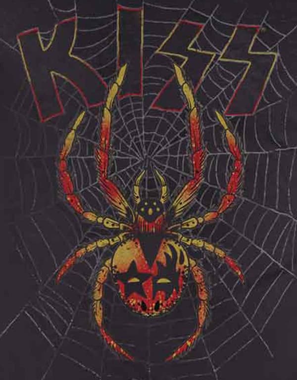 KISS T Shirt Spider Web Band Logo Official Mens Black