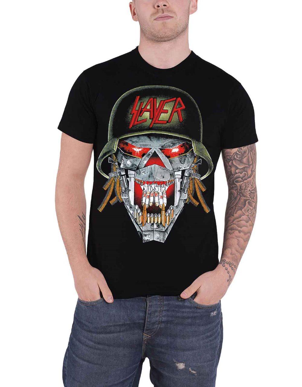 Slayer T Shirt War Skull Ensemble Band Logo Official Mens Black