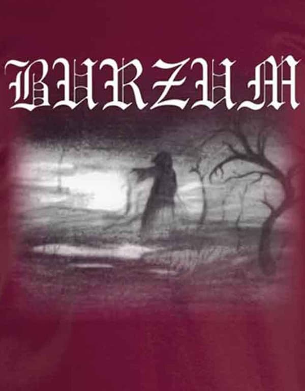 Burzum T Shirt Aske 2013 Band Logo Official Mens Maroon