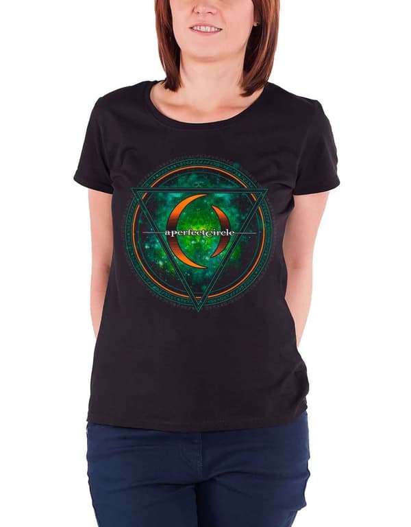 A Perfect Circle T Shirt Band Logo Sigil Official Womens Skinny Fit Black