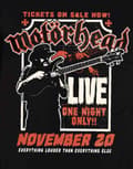Miniatyrbild 3 av 4: Motorhead T Shirt Lemmy Firepower Flyer band Logo Official Mens Black