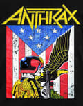 Miniatyrbild 3 av 4: Anthrax T Shirt Dredd Eagle Band Logo Official Mens Black