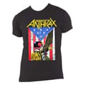 Miniatyrbild 4 av 4: Anthrax T Shirt Dredd Eagle Band Logo Official Mens Black