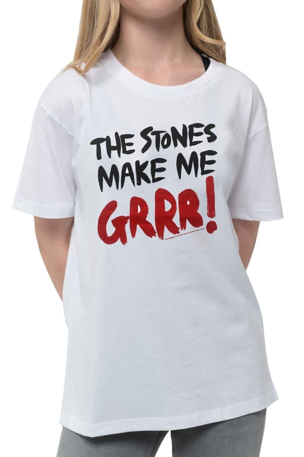 Official Kids White The Rolling Stones T Shirt The Stones Make Me Grrr new