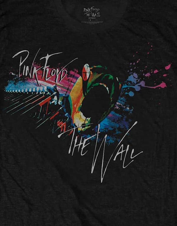 Pink Floyd T Shirt The Wall Head Banga Band Logo Official Mens Black